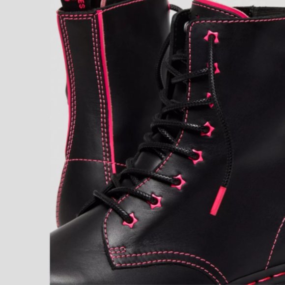 DR. MARTENS JADON II BOOT NEON STAR LEATHER PLATFORMS MSRP$250 RARE Clash Pink - Picture 4 of 12